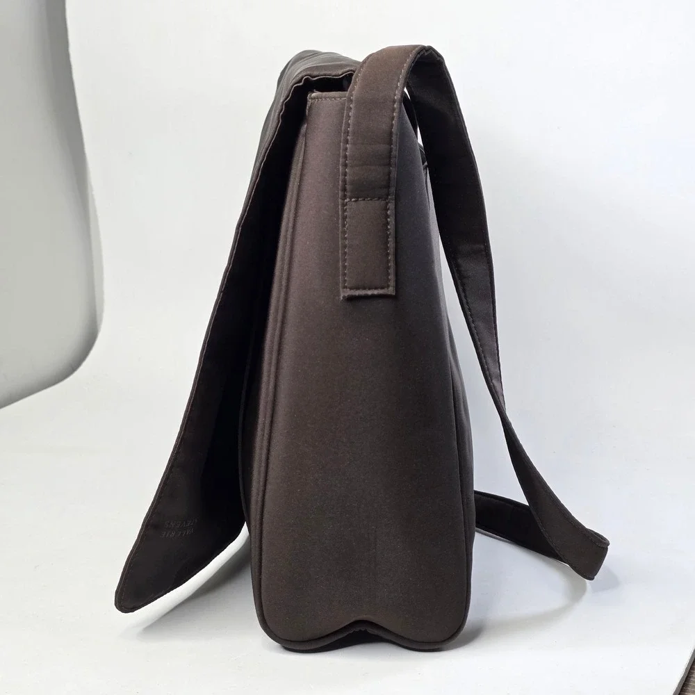 Valerie Stevens Messenger Bag Brown Crossbody Laptop Briefcase RN 13711 Large